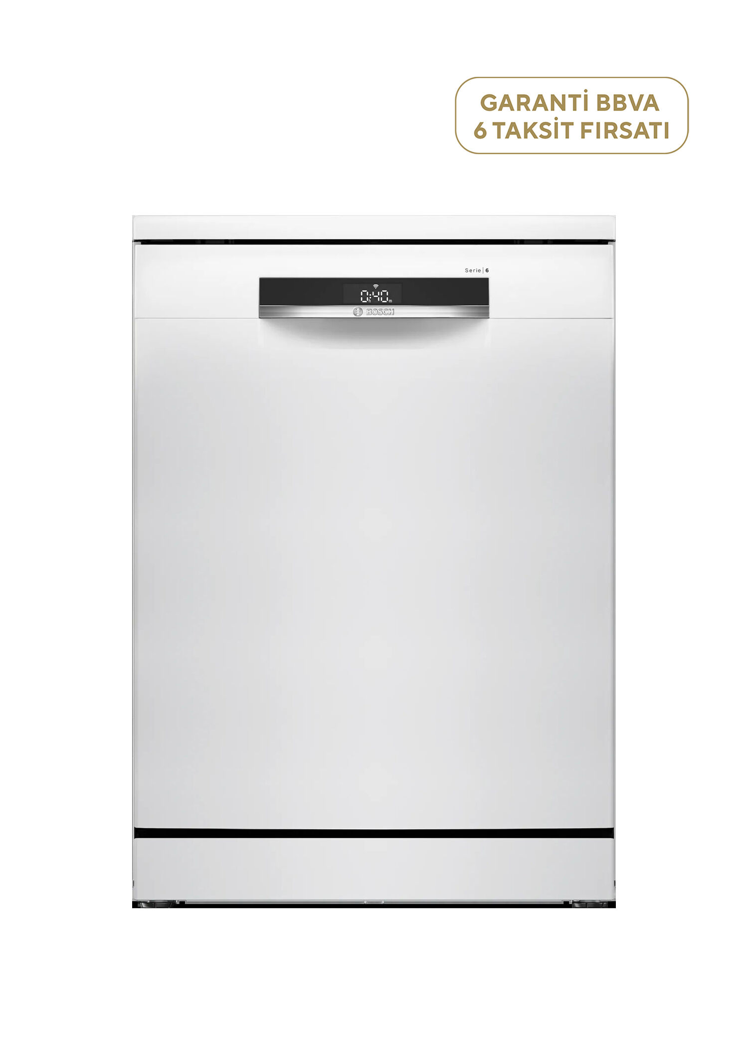 SMS6EKW63T Serie 6 Beyaz 6 Programlı Bulaşık Makinesi