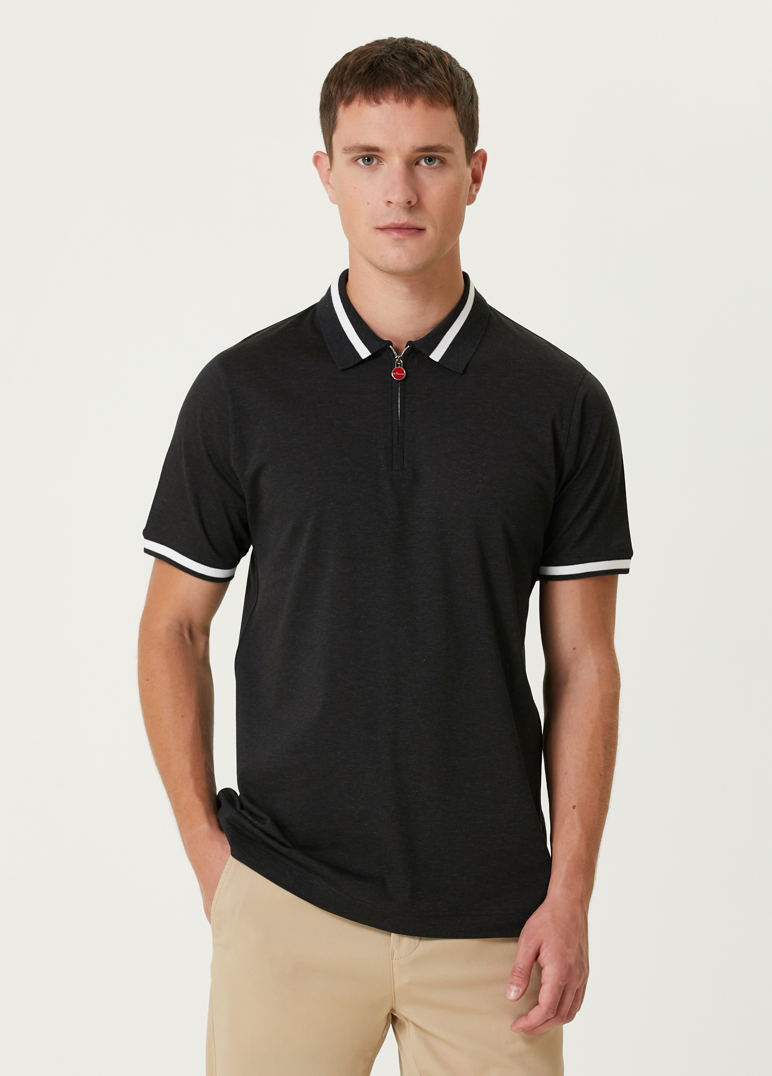 Siyah Polo Yaka T-shirt