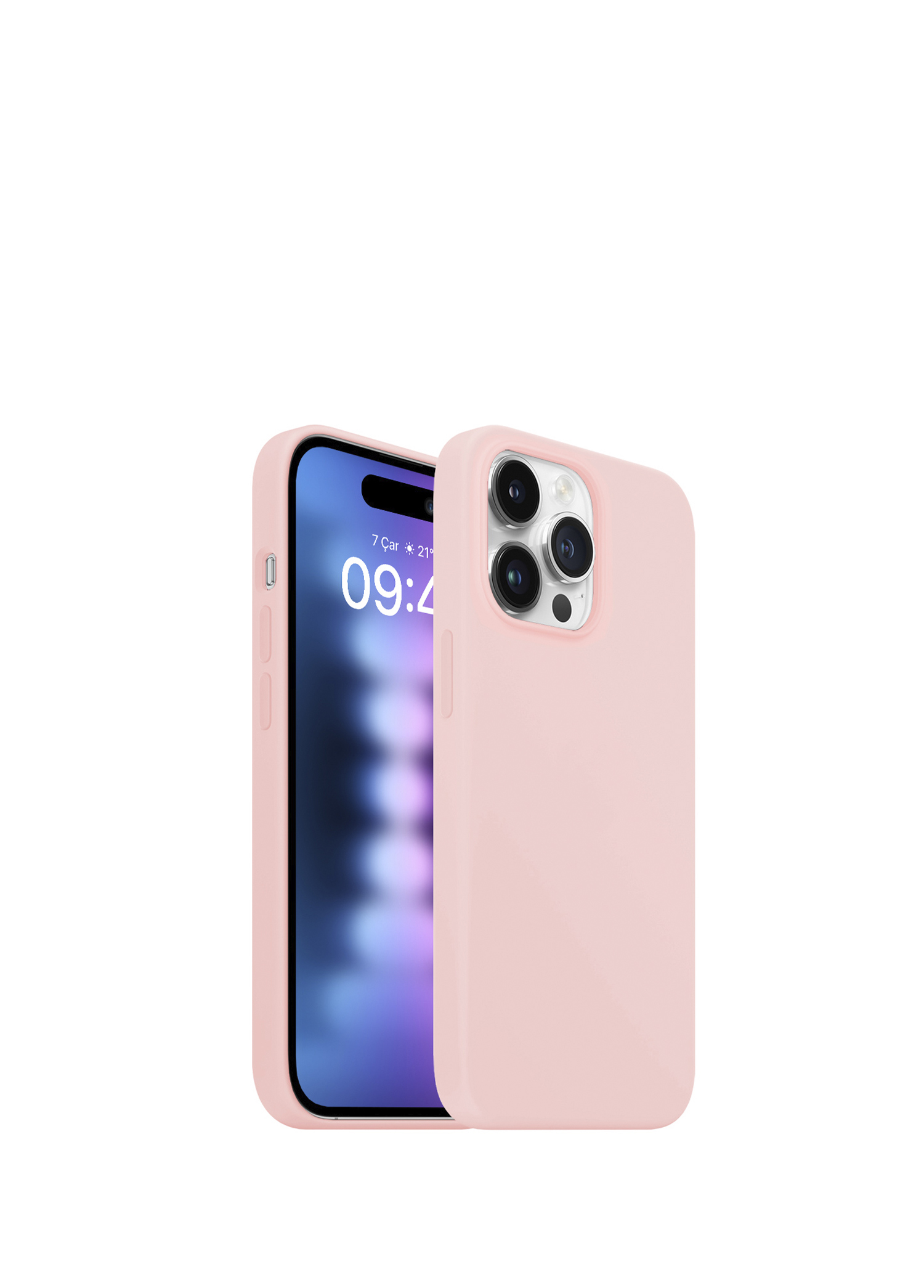 Pink iPhone 15 Pro Max Rubber Fit Kılıf