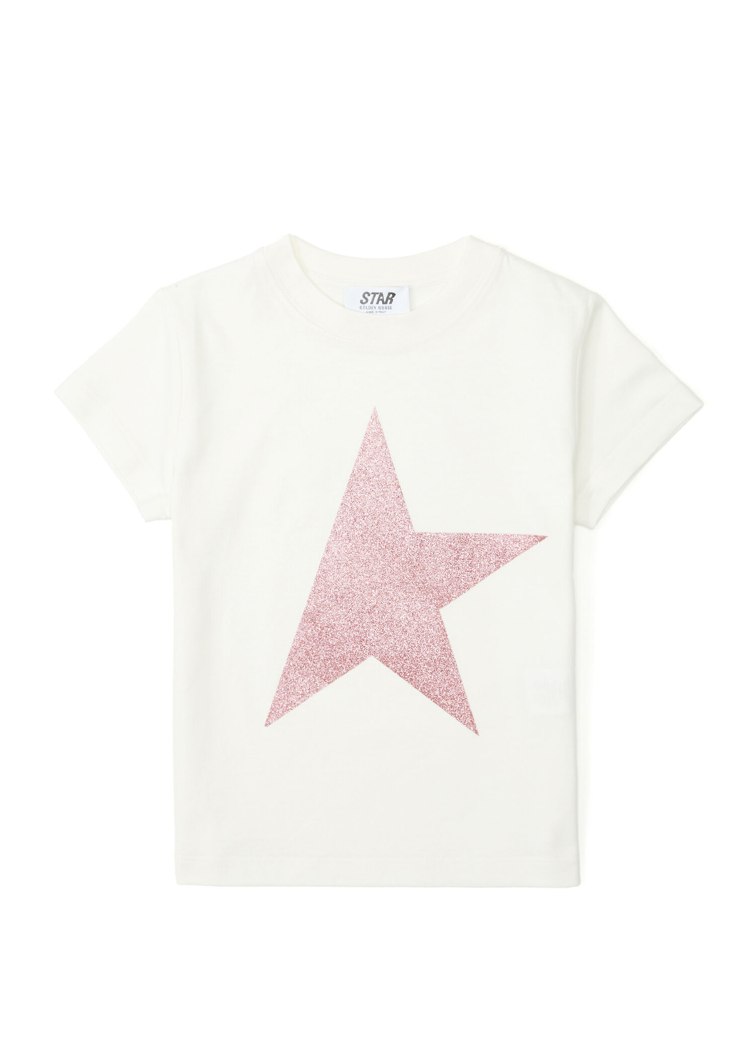 Beyaz Logo Baskılı Kız Çocuk T-shirt