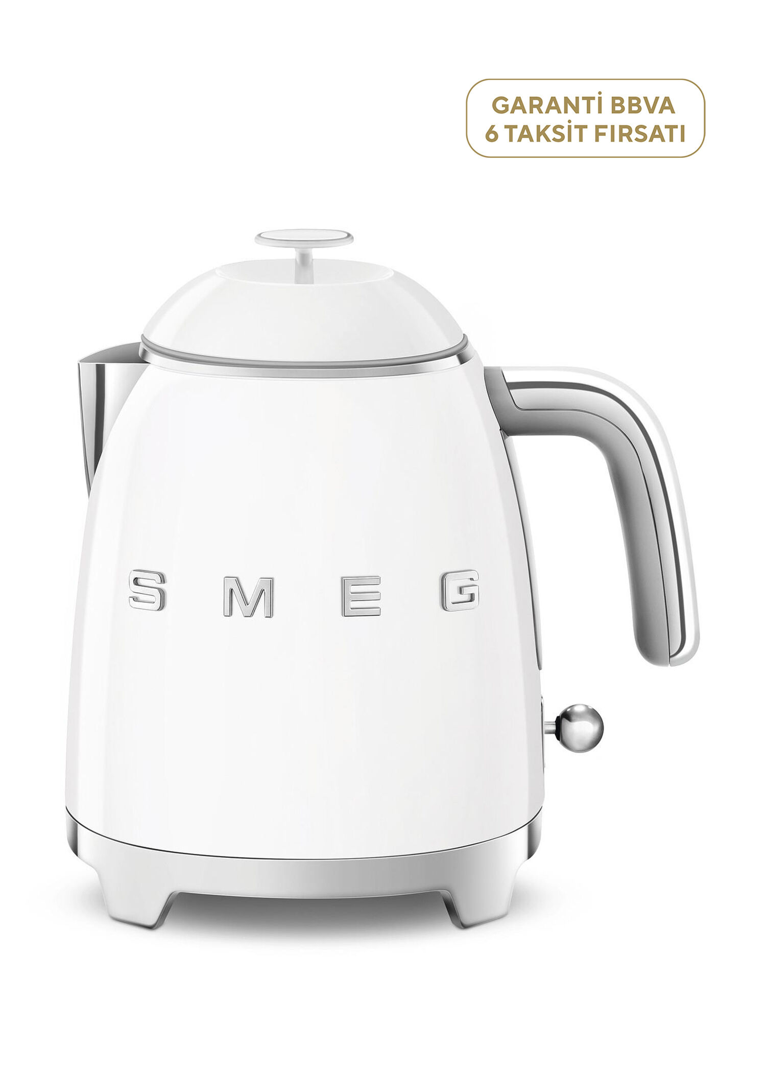 50's Style Beyaz Mini Kettle