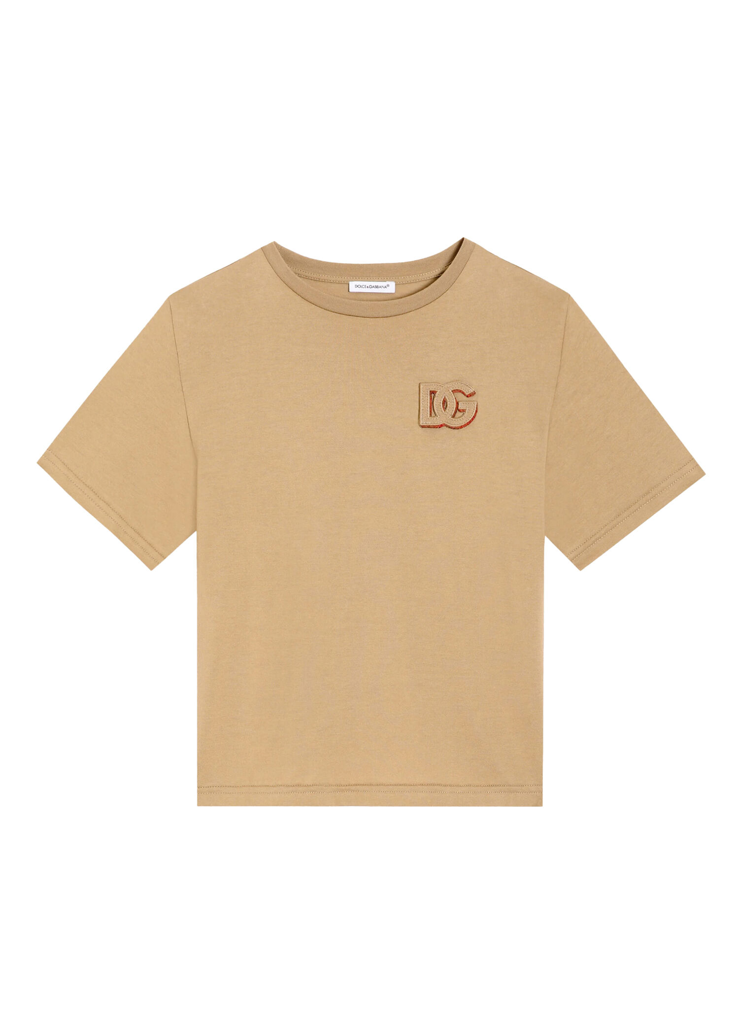 Koyu Bej Logo Detaylı Erkek Çocuk T-shirt