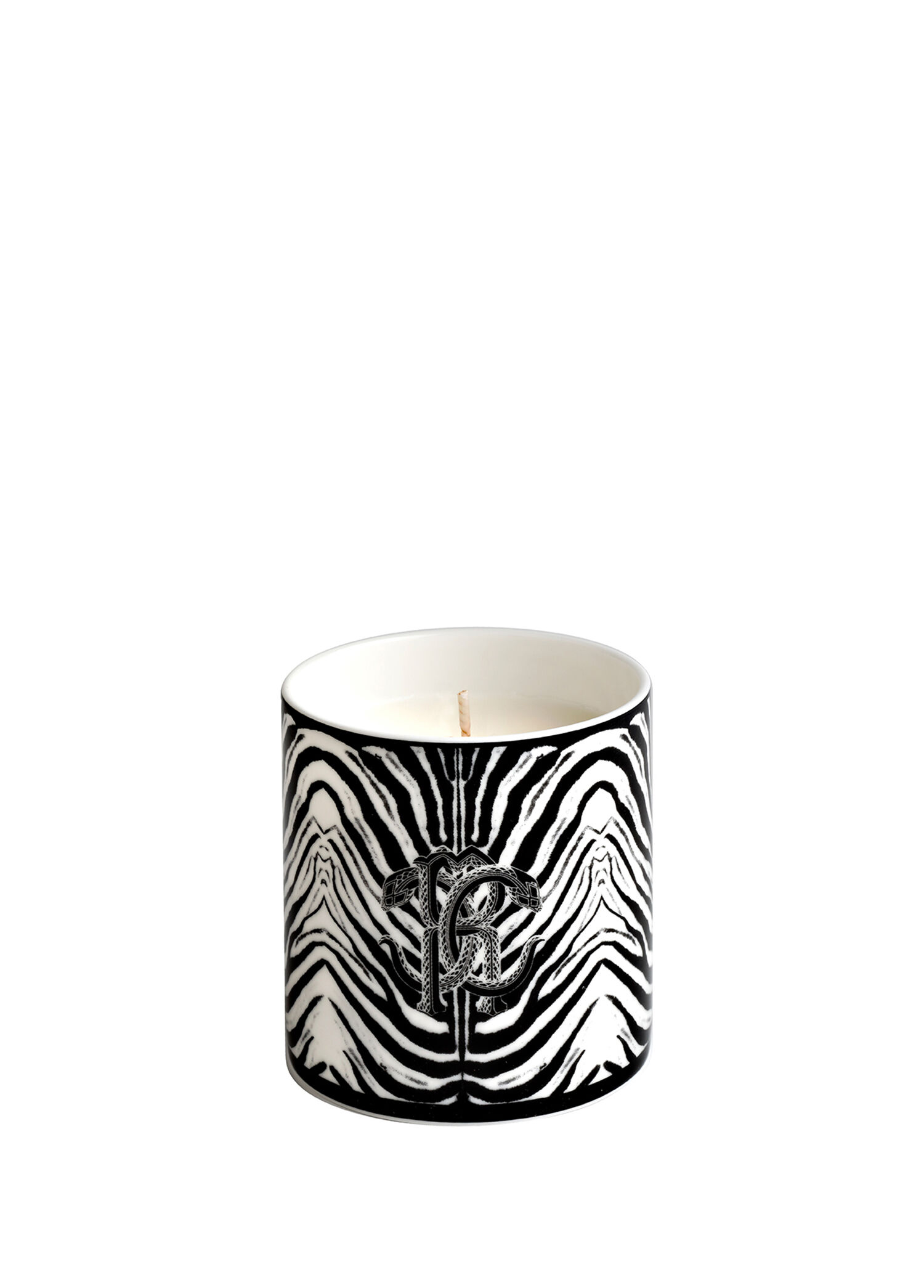 Zebra Desenli Porselen Bardaklı Kokulu Mum