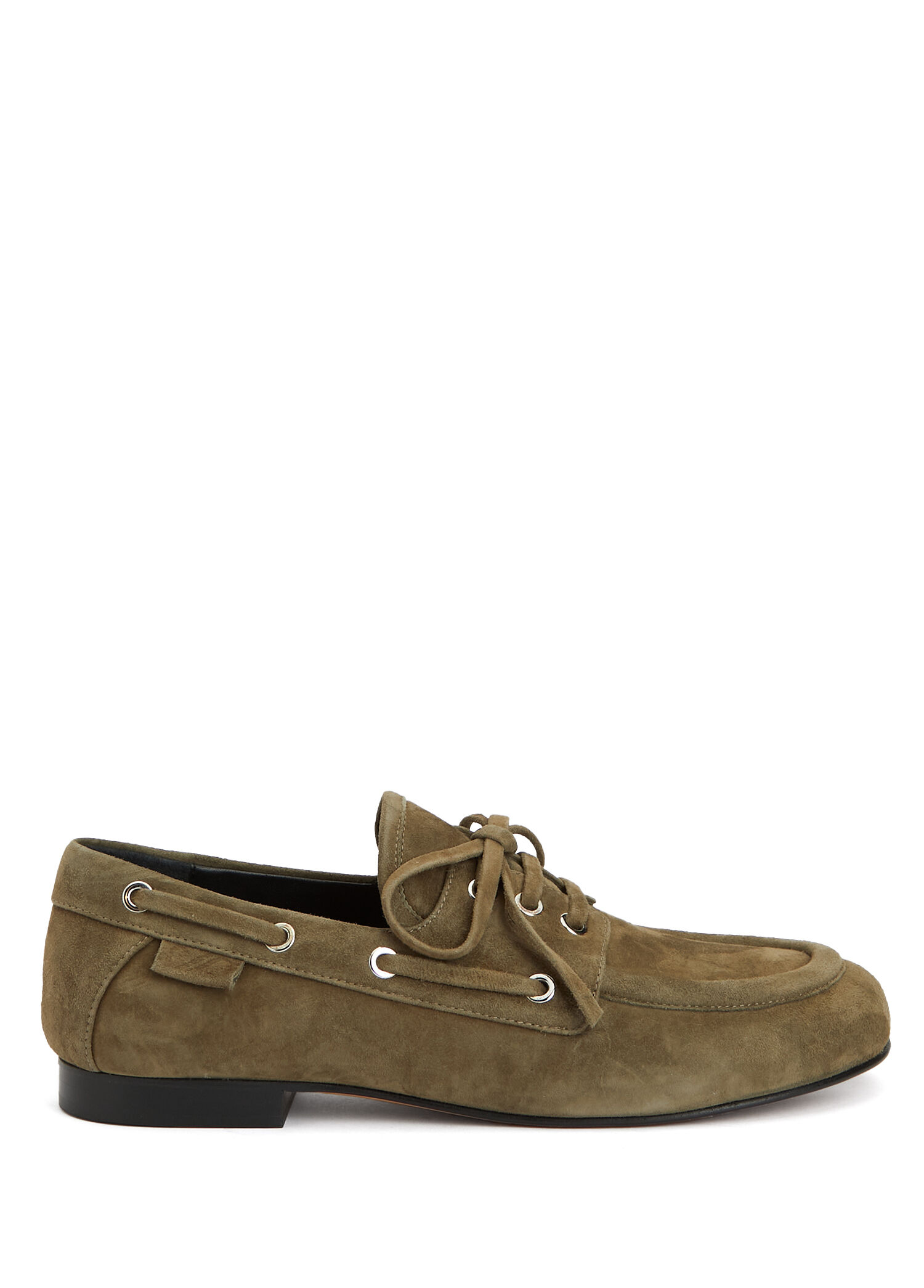 Haki Kadın Süet Loafer