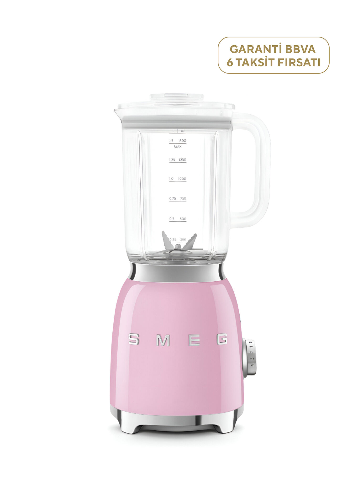 50's Style Retro Pembe Smoothie Blender